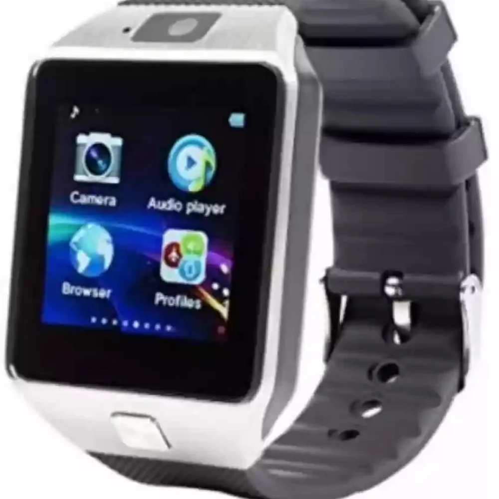 Veme Bluetooth Smart Watch with Camera for IOS and Andriod (Silver Frame/Black )